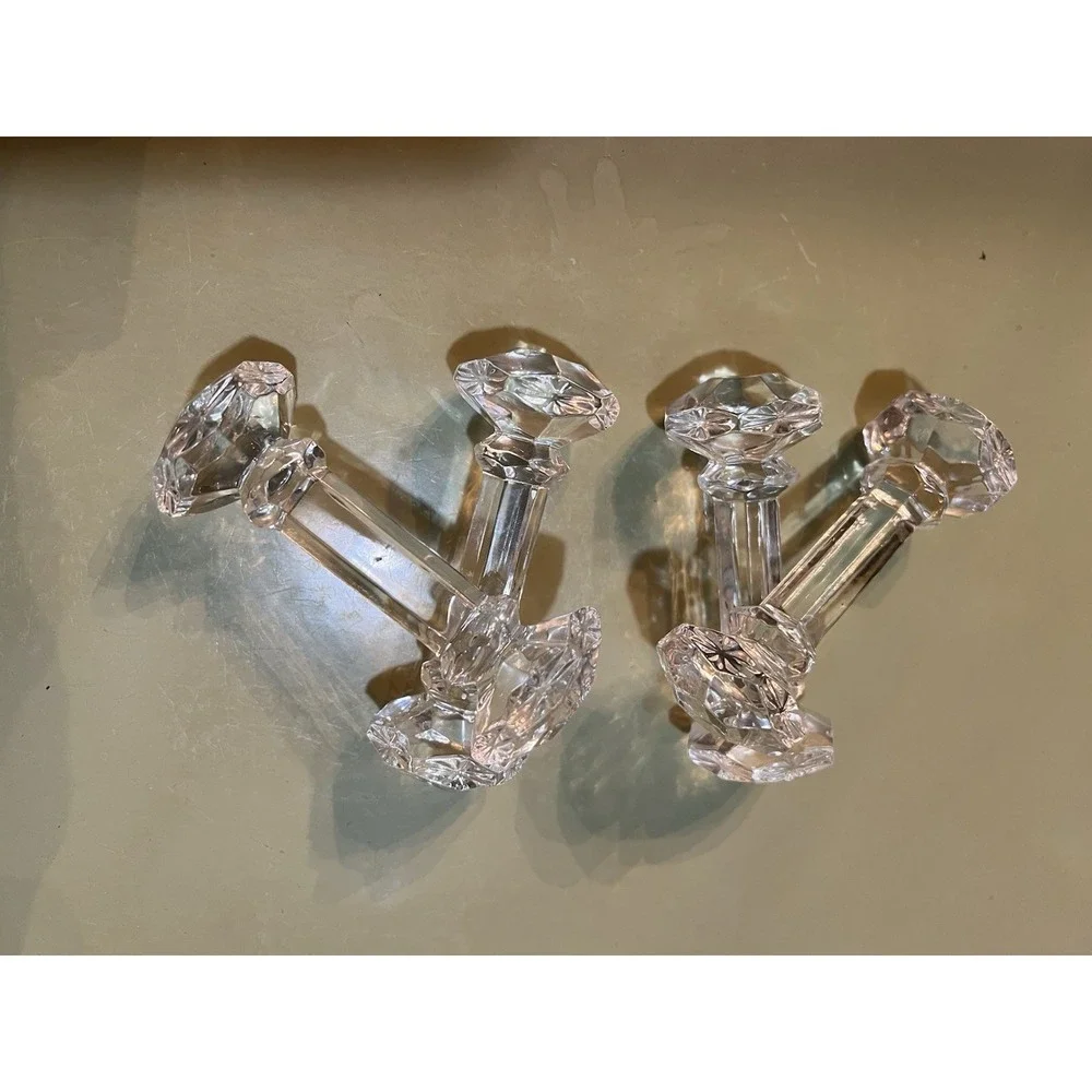 Set of 4 Lead Crystal Knife Rests
